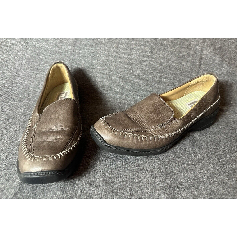 Footjoy Shoes Womens 6 Brown Taupe Loafers Comfort Cushioned Flats FJ Hotter UK